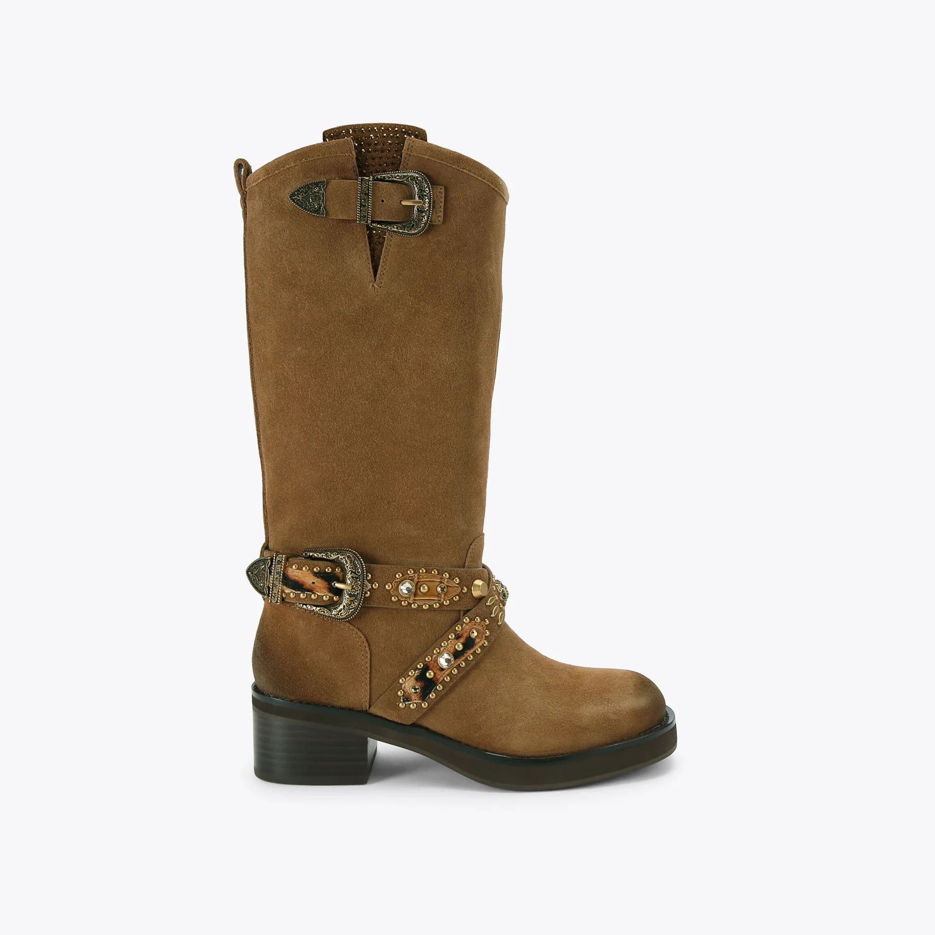 KURT GEIGER Stivale Biker Donna WESTERN MID-Brown