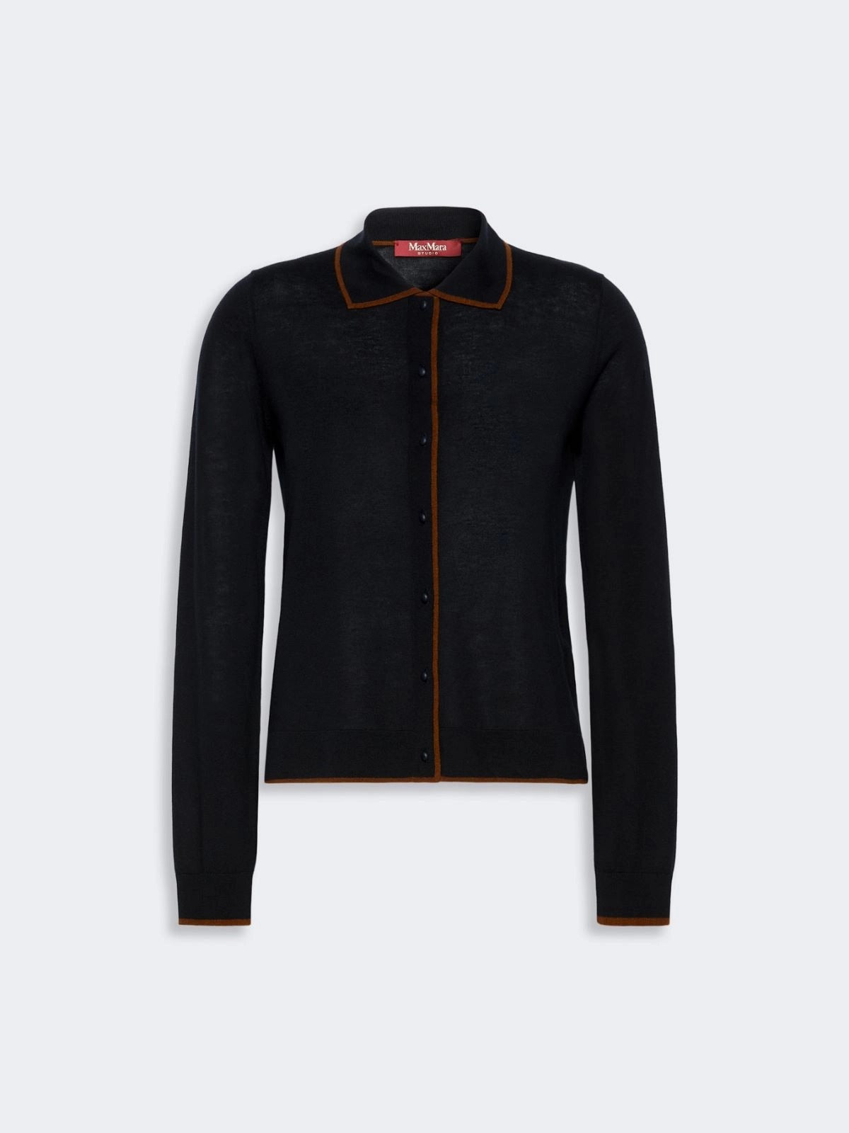 MAX MARA STUDIO Cardigan Uomo Targa-Blu/Cuoio