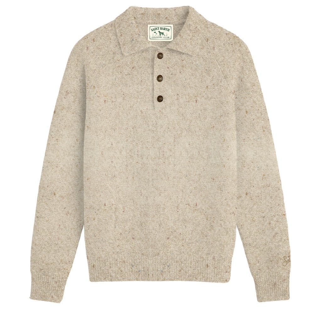MC2 SAINT BARTH Polo Uomo ALFIE RAGLAN DONEGAL-Grain