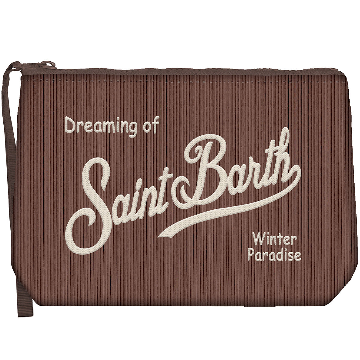 MC2 SAINT BARTH Pochette ALINE CORDUROY S-Marrone