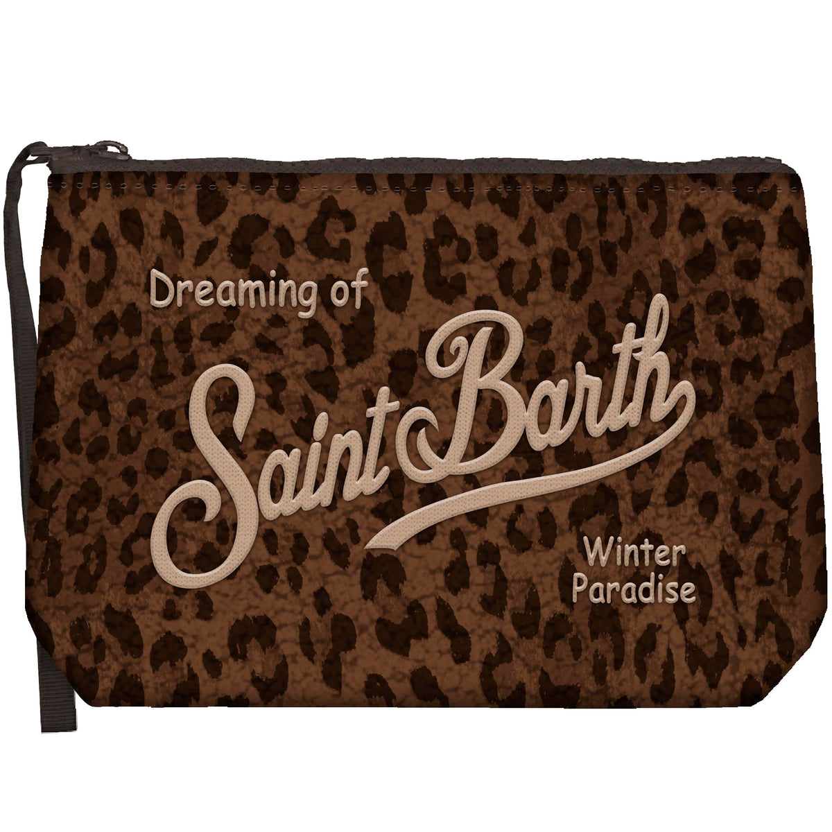 MC2 SAINT BARTH Pochette ALINE TEDDY-Dark Leo Marrone