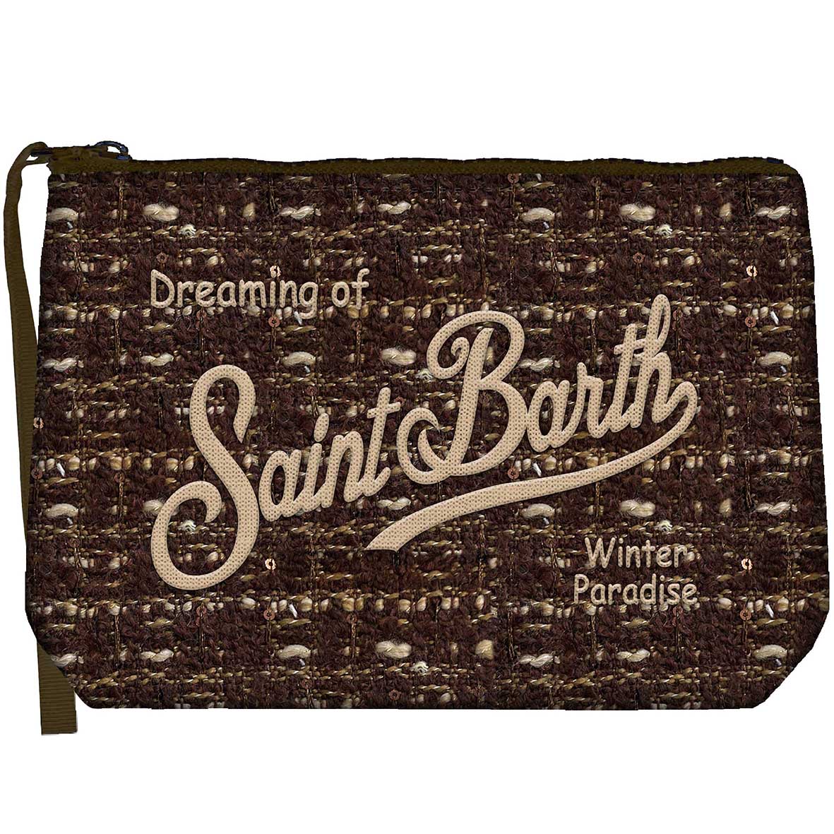 MC2 SAINT BARTH Pochette ALINE TWEED-Marrone