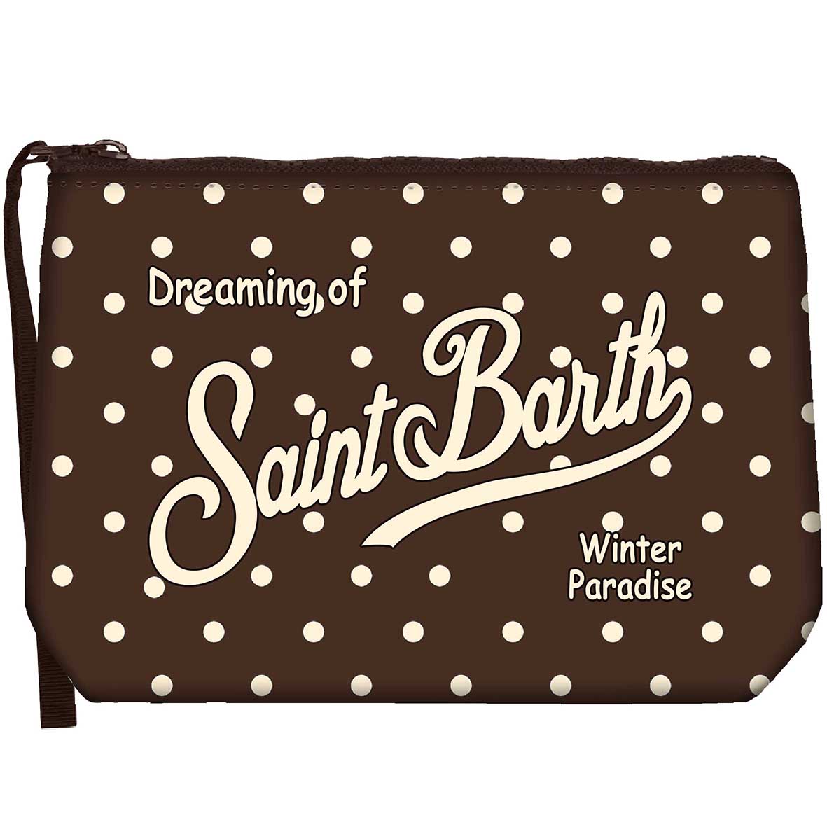 MC2 SAINT BARTH Pochette ALINE W-Pois Marrone