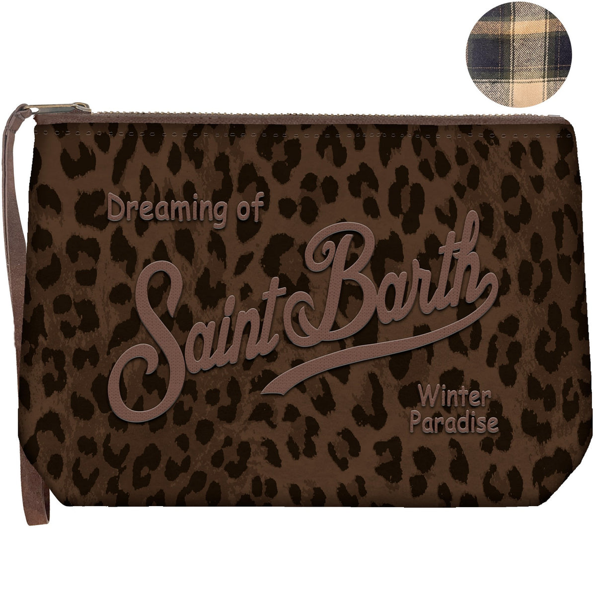 MC2 SAINT BARTH Pochette ALINE WAX-Dark Leo Marrone