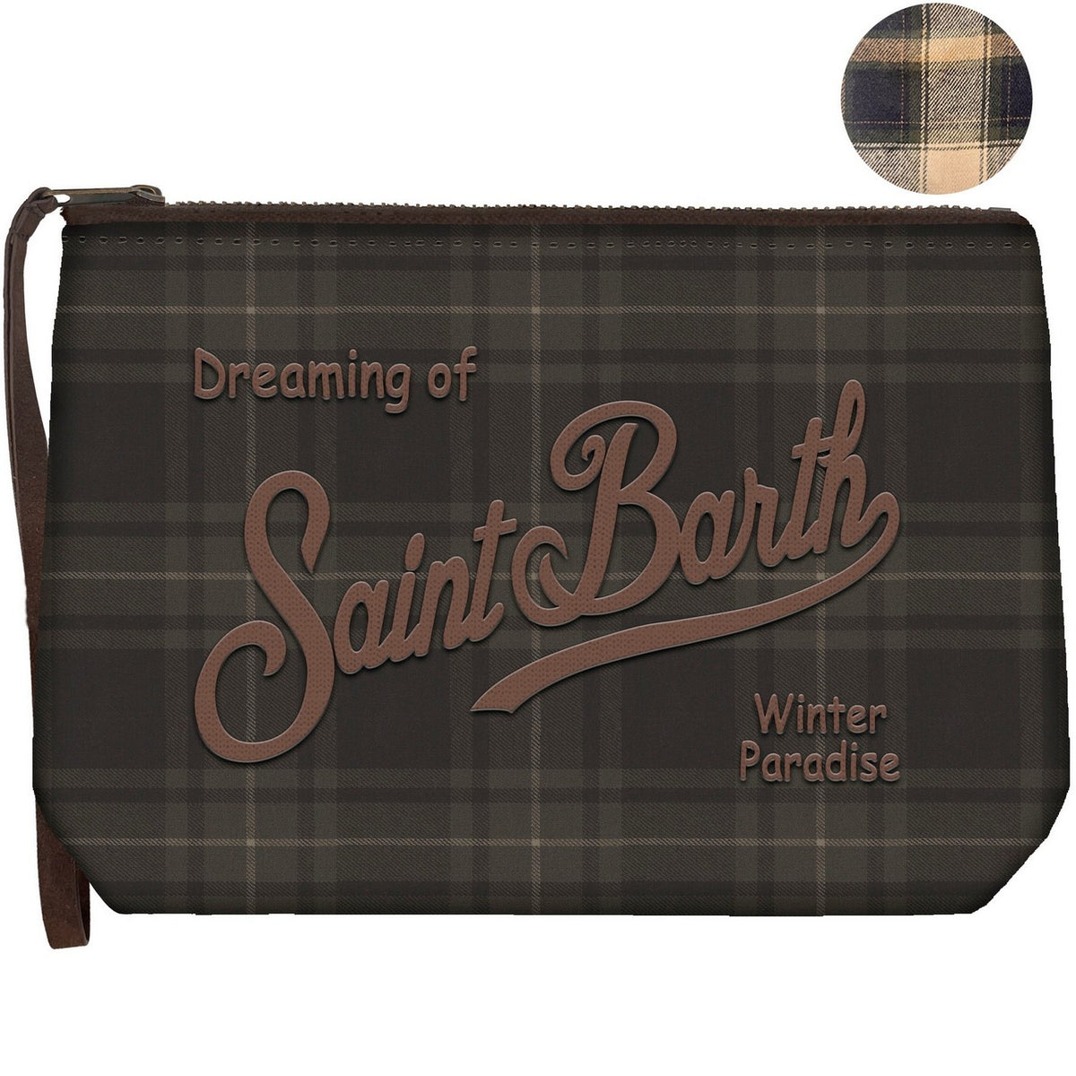 MC2 SAINT BARTH Pochette ALINE WAX-Tartan Verde Scuro