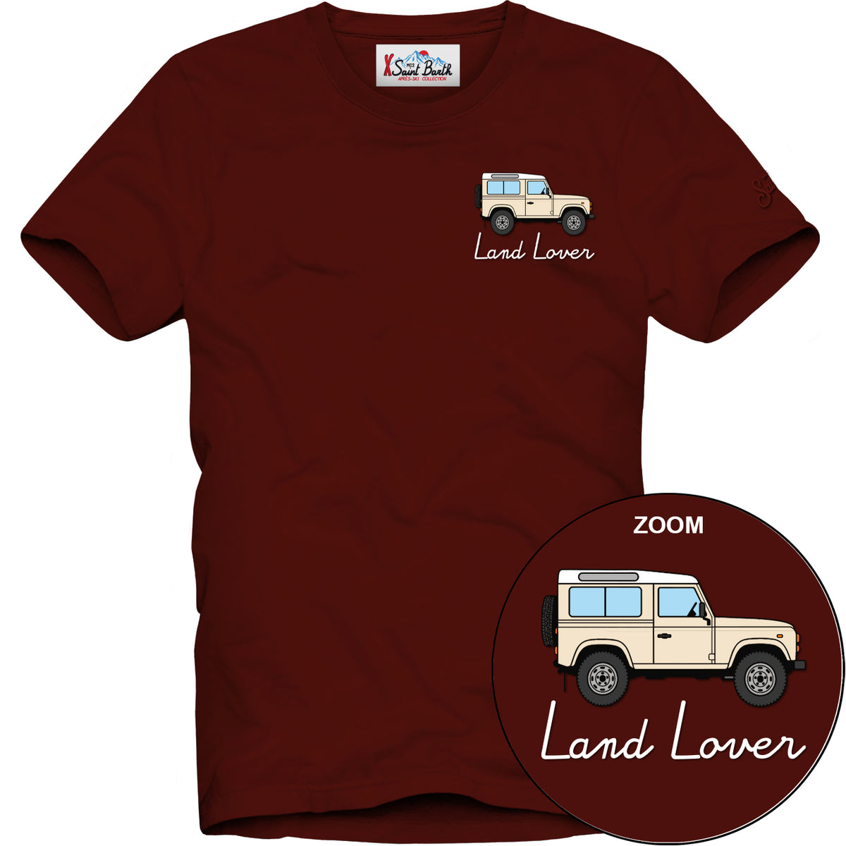 MC2 SAINT BARTH T-Shirt Uomo ARNOTT WARM-Car Bordeaux