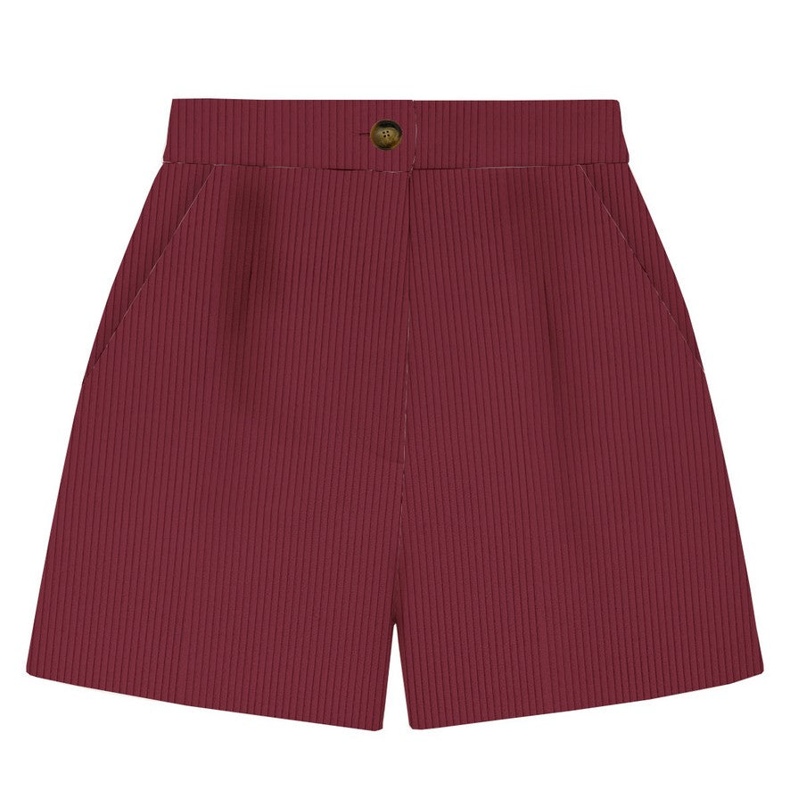 MC2 SAINT BARTH Shorts Donna AYA CORDUROY MINI-Melanzana