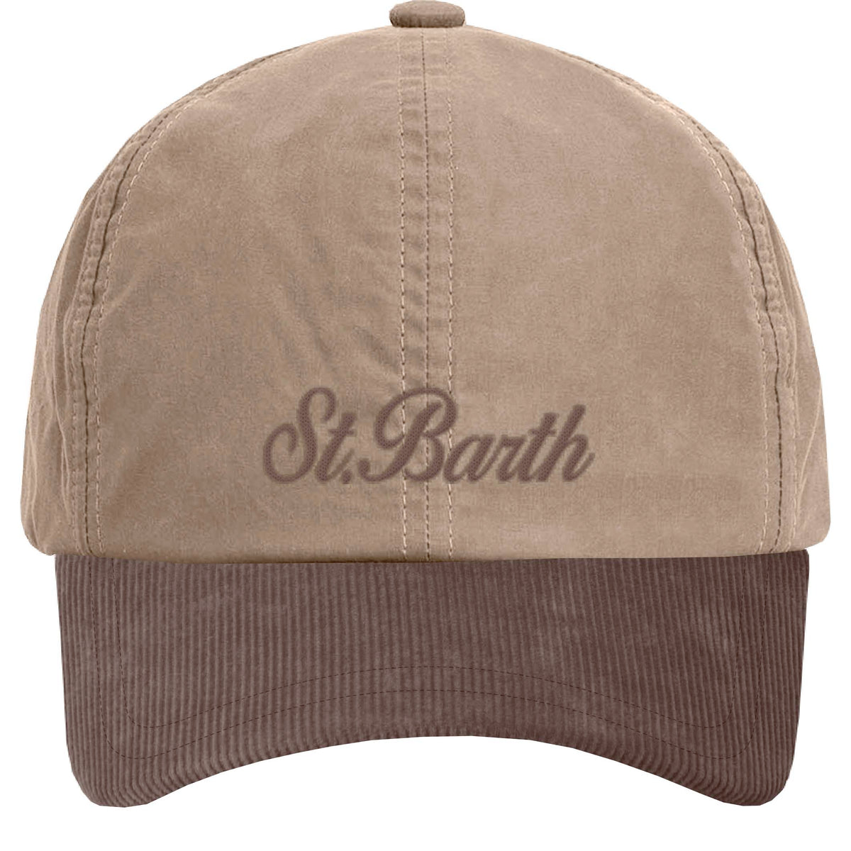 MC2 SAINT BARTH Cappello BASEBALL WAX CORDUROY-Nocciola/Marrone