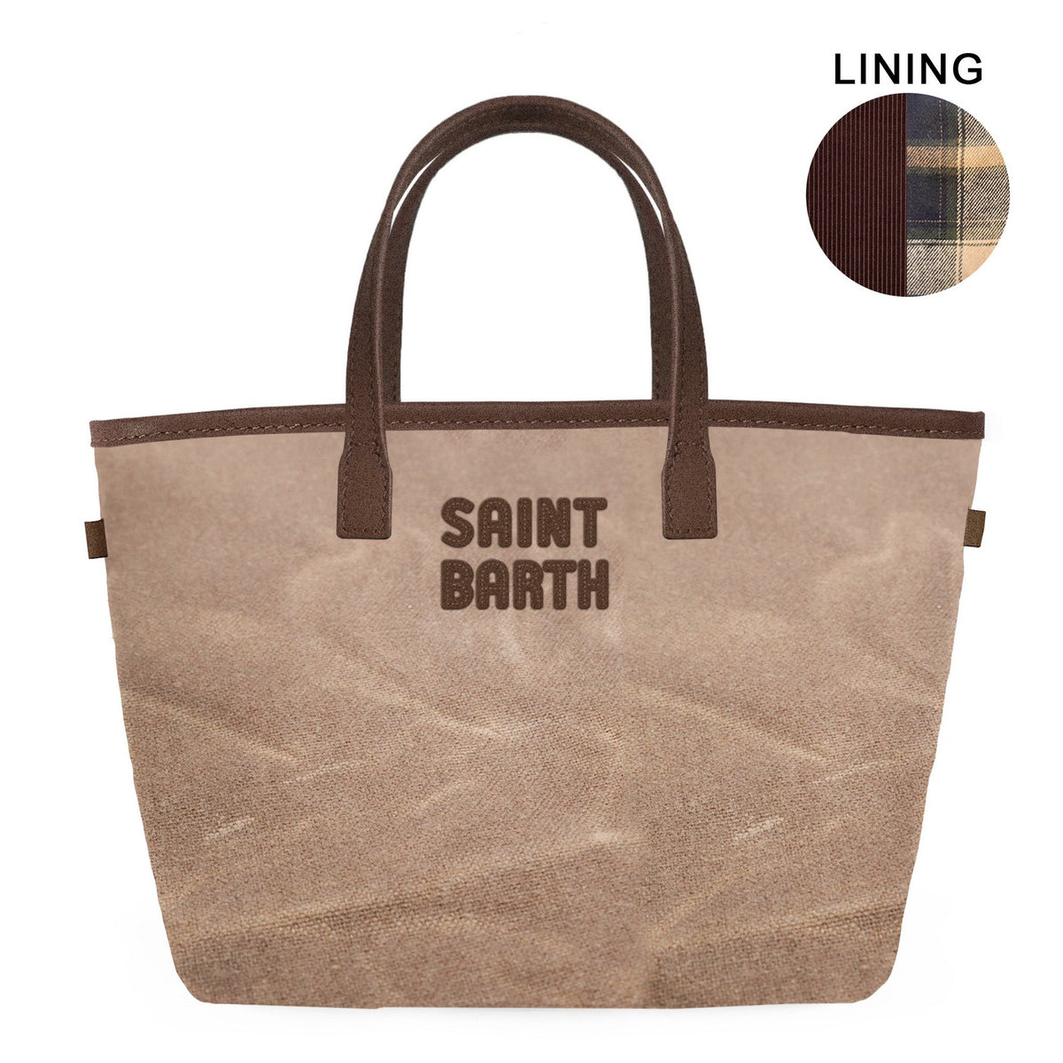 MC2 SAINT BARTH Borsa CITY BAG MINI WAX-Nocciola/Marrone