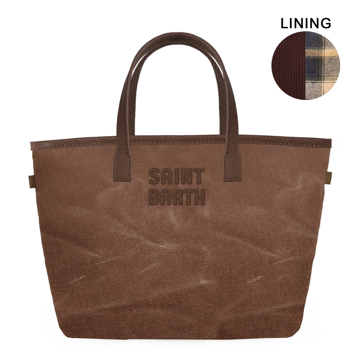 MC2 SAINT BARTH Borsa CITY BAG MINI WAX-Marrone