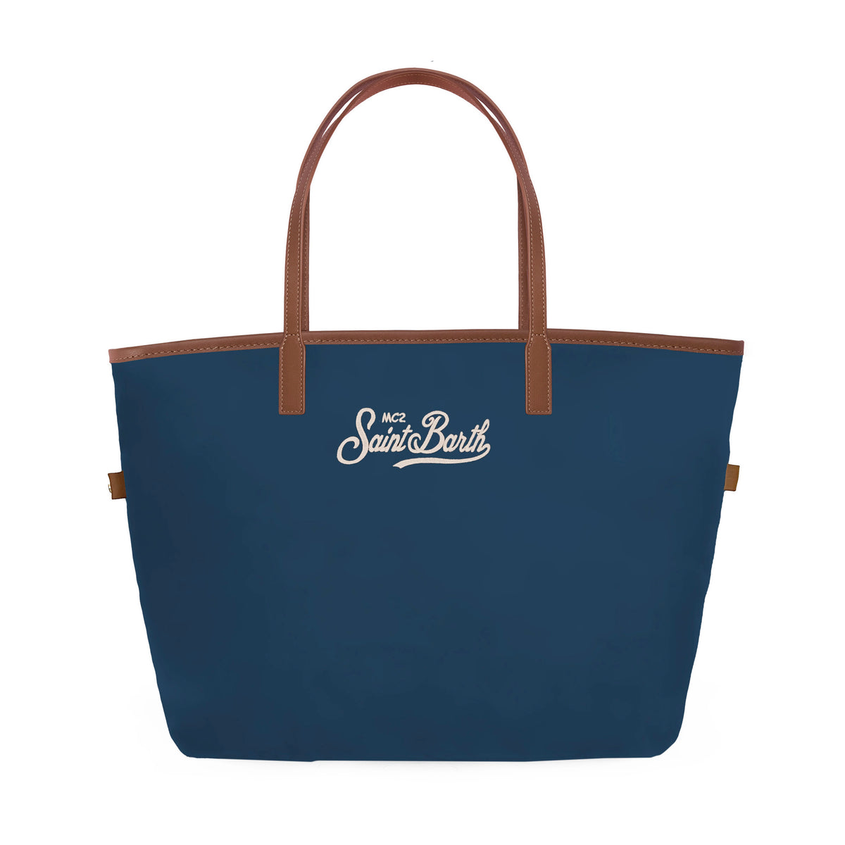 MC2 SAINT BARTH Borsa CITY BAG MID NYLON-Navy/Marrone