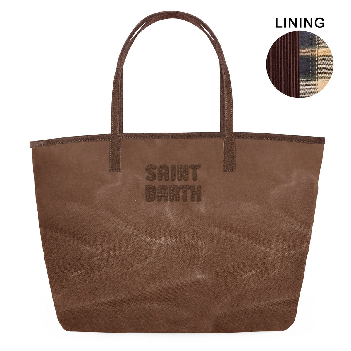MC2 SAINT BARTH Borsa CITY BAG MID WAX-Marrone