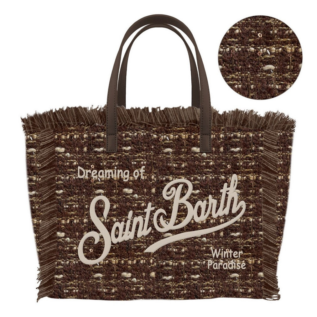 MC2 SAINT BARTH Borsa COLETTE TWEED N-Marrone