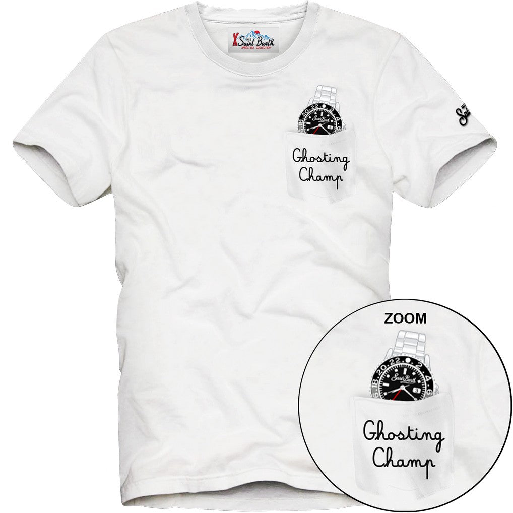 MC" SAINT BARTH T-Shirt Uomo Connor-Ghosting Panna