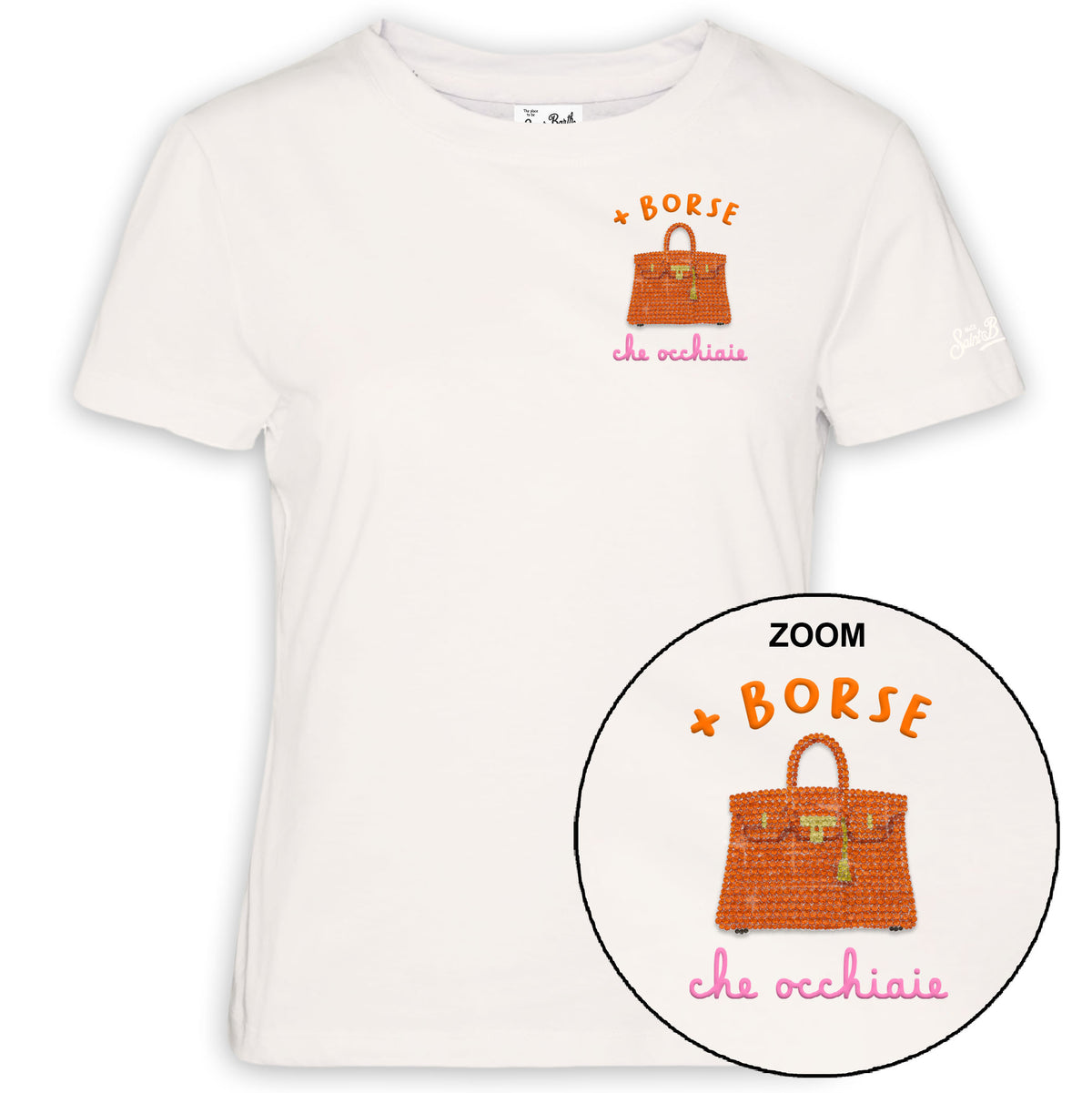 MC2 SAINT BARTH T-Shirt Donna Emilie-Borse Panna