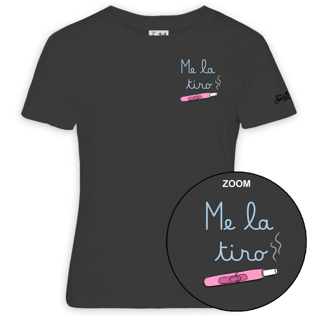 MC2 SAINT BARTH T-Shirt Donna Emilie-Tiro Nero