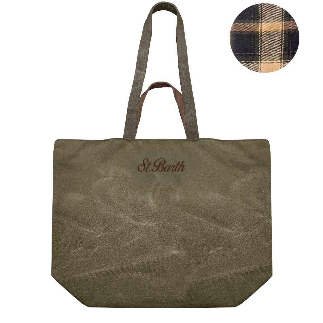 MC2 SAINT BARTH Borsa ESSENTIAL WAX-Militare/Marrone