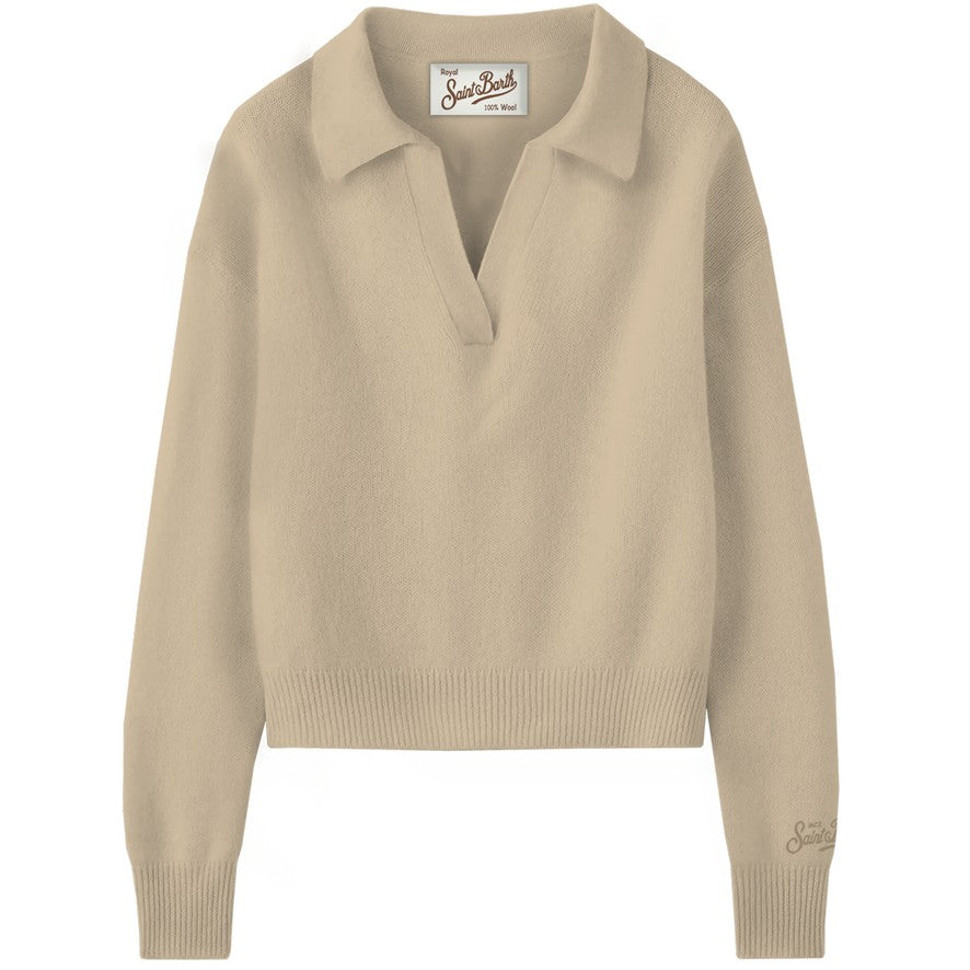 MC2 SAINT BARTH Polo Donna Exe Wool-Beige