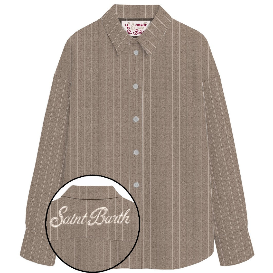 MC2 SAINT BARTH Camicia Donna GIGY FLANNEL-Beige