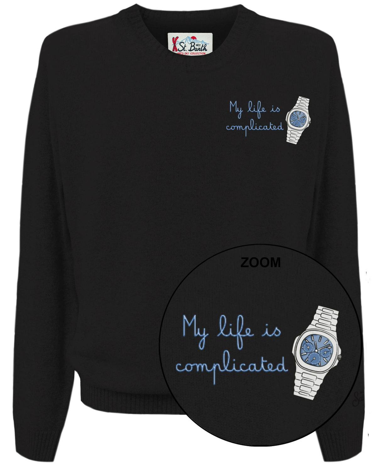 MC2 SAINT BARTH Maglione Uomo HERON LIGHT EMBRY-Life Nero