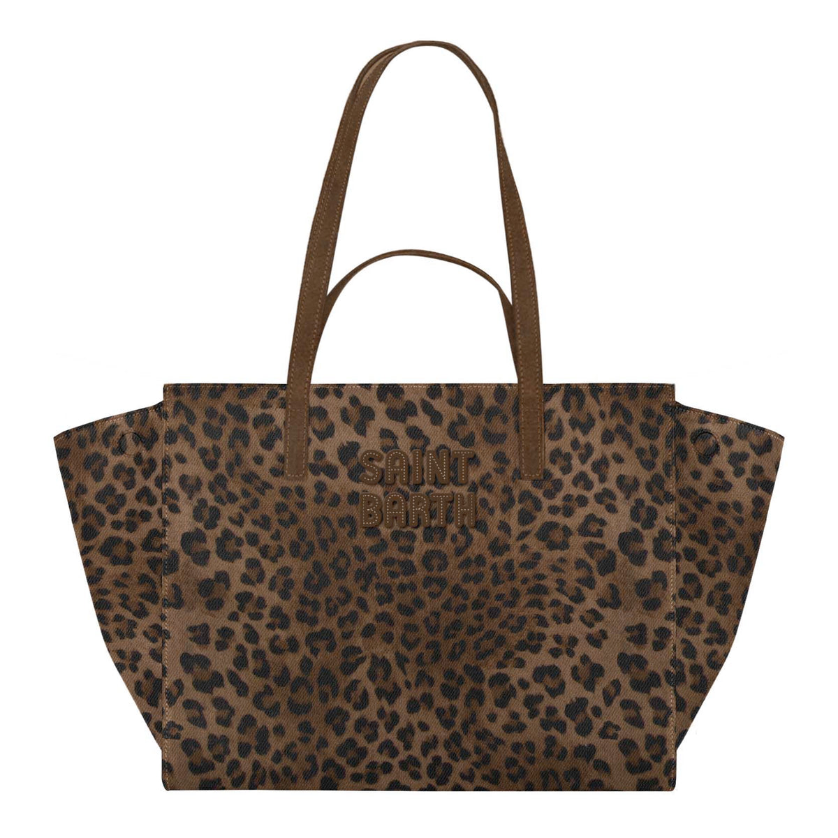 MC2 SAINT BARTH Borsa JOUR BAG MIDI-Leopard Marrone