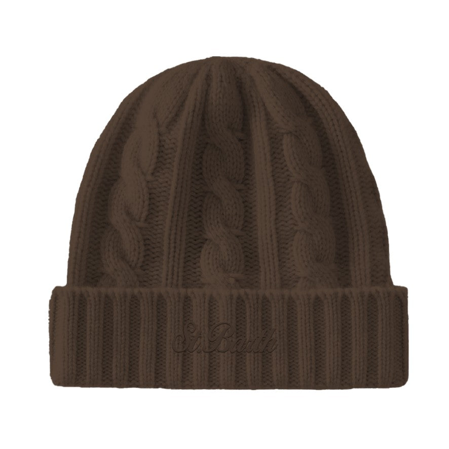 MC2 SAINT BARTH Berretto Donna MOSS BRAID WOOL-Marrone