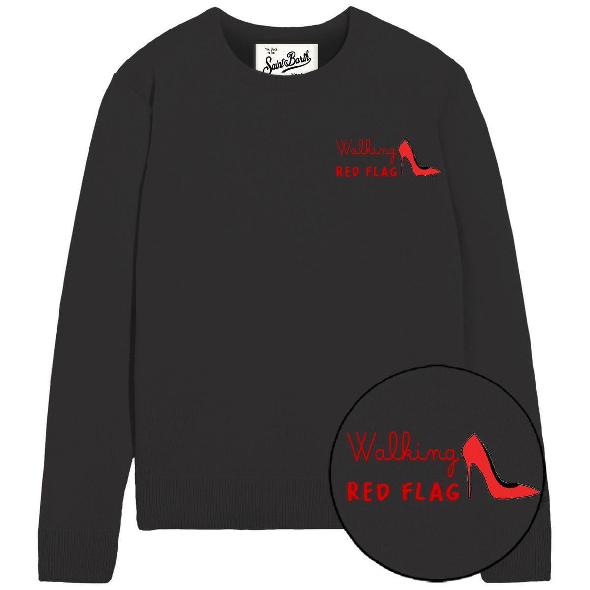 MC2 SAINT BARTH Maglione NEW QUEEN EMBRY-Walking Nero