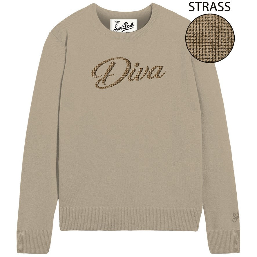 MC2 SAINT BARTH Maglione Donna NEW QUEEN-Diva Beige