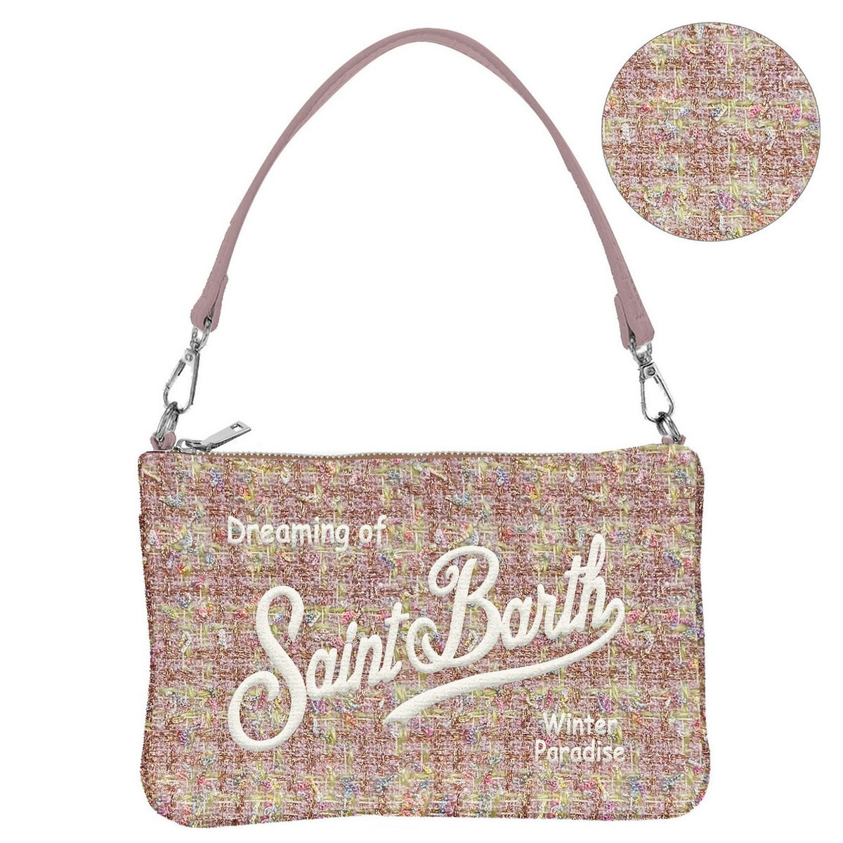MC2 SAINT BARTH Pochette PARISIENNE MINI TWEED-Rosa