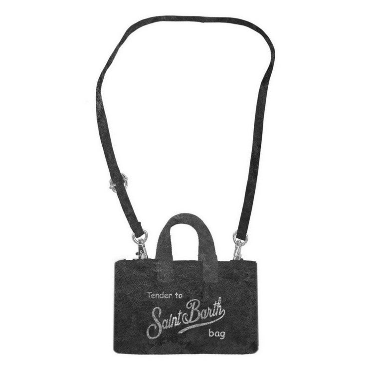 MC2 SAINT BARTH Borsa PHONE BAG VELVET-Nero
