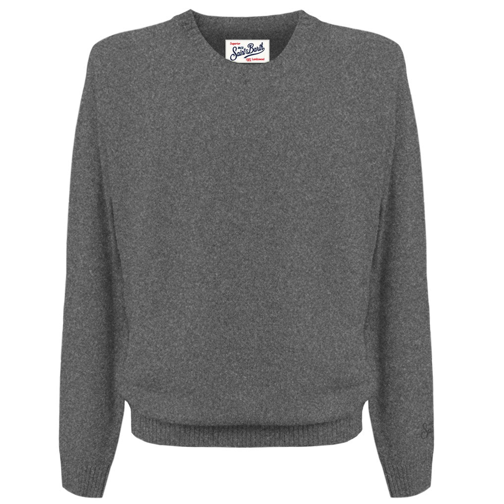 MC2 SAINT BARTH Maglione Uomo Regent Lambswool-Charcoal
