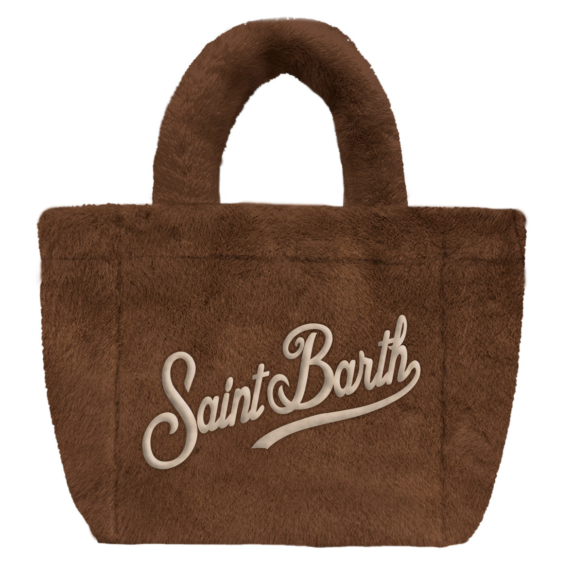 MC2 SAINT BARTH Borsa VANITY MINI SOFT FUR-Marrone/Fango