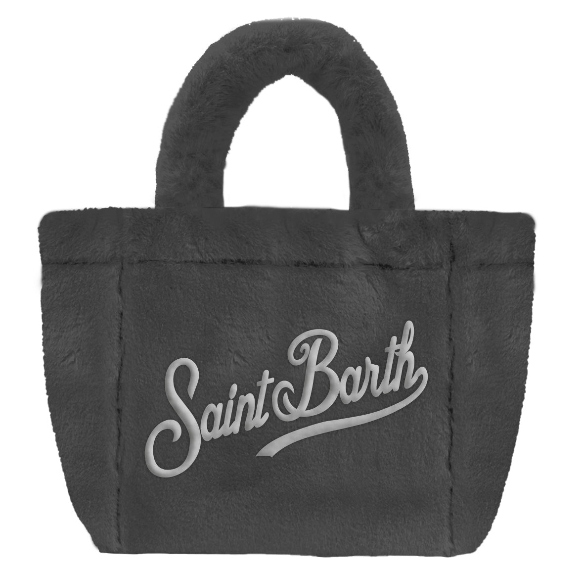 MC2 SAINT BARTH Borsa VANITY MINI SOFT FUR-Nero/Grigio