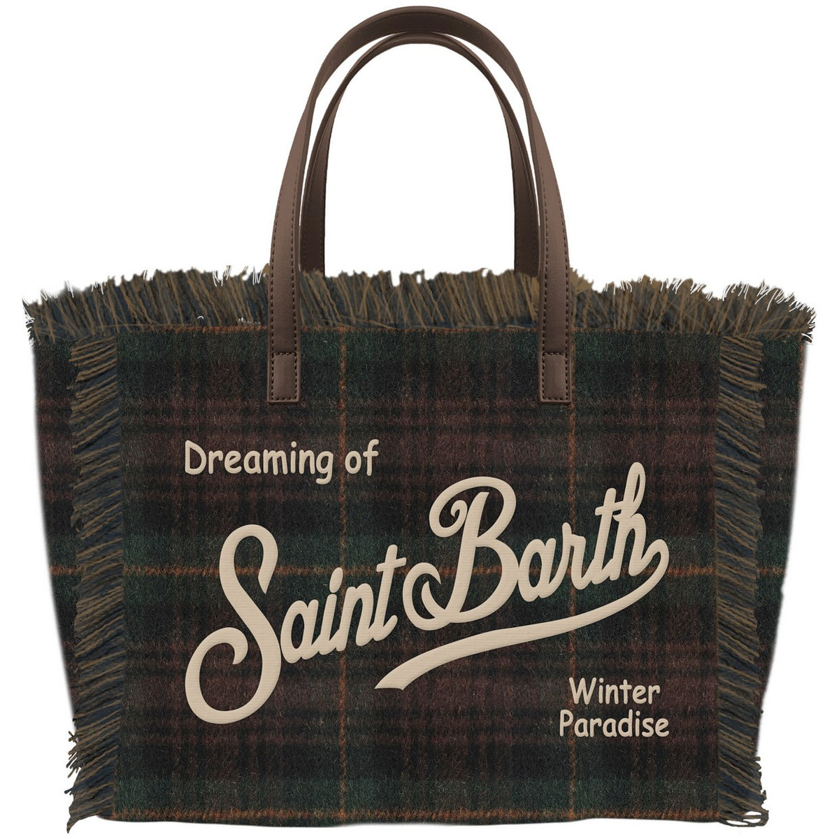 MC2 SAINT BARTH Borsa VANITY WOOL N-British Green/Marrone