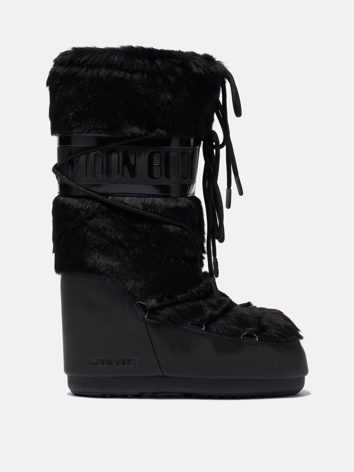 MOON BOOT Stivale Donna ICON FAUX FUR-Black