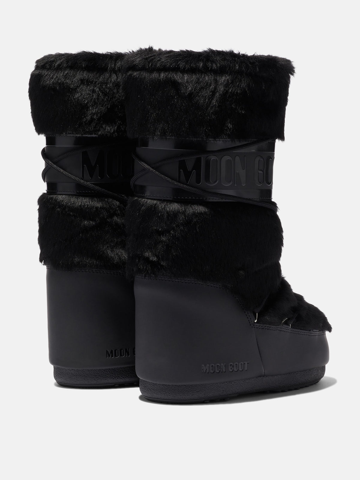 MOON BOOT Stivale Donna ICON FAUX FUR-Black