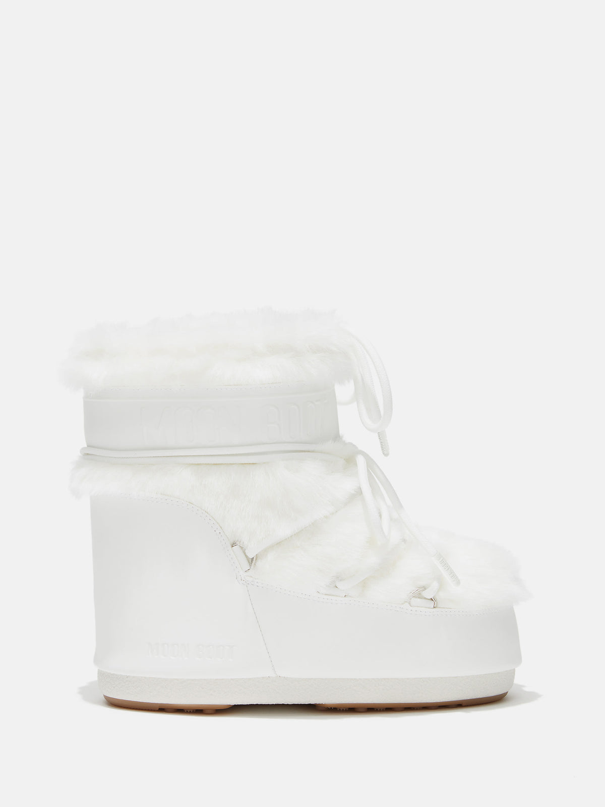 MOON BOOT Stivale Donna ICON LOW FAUX FUR-Optical White