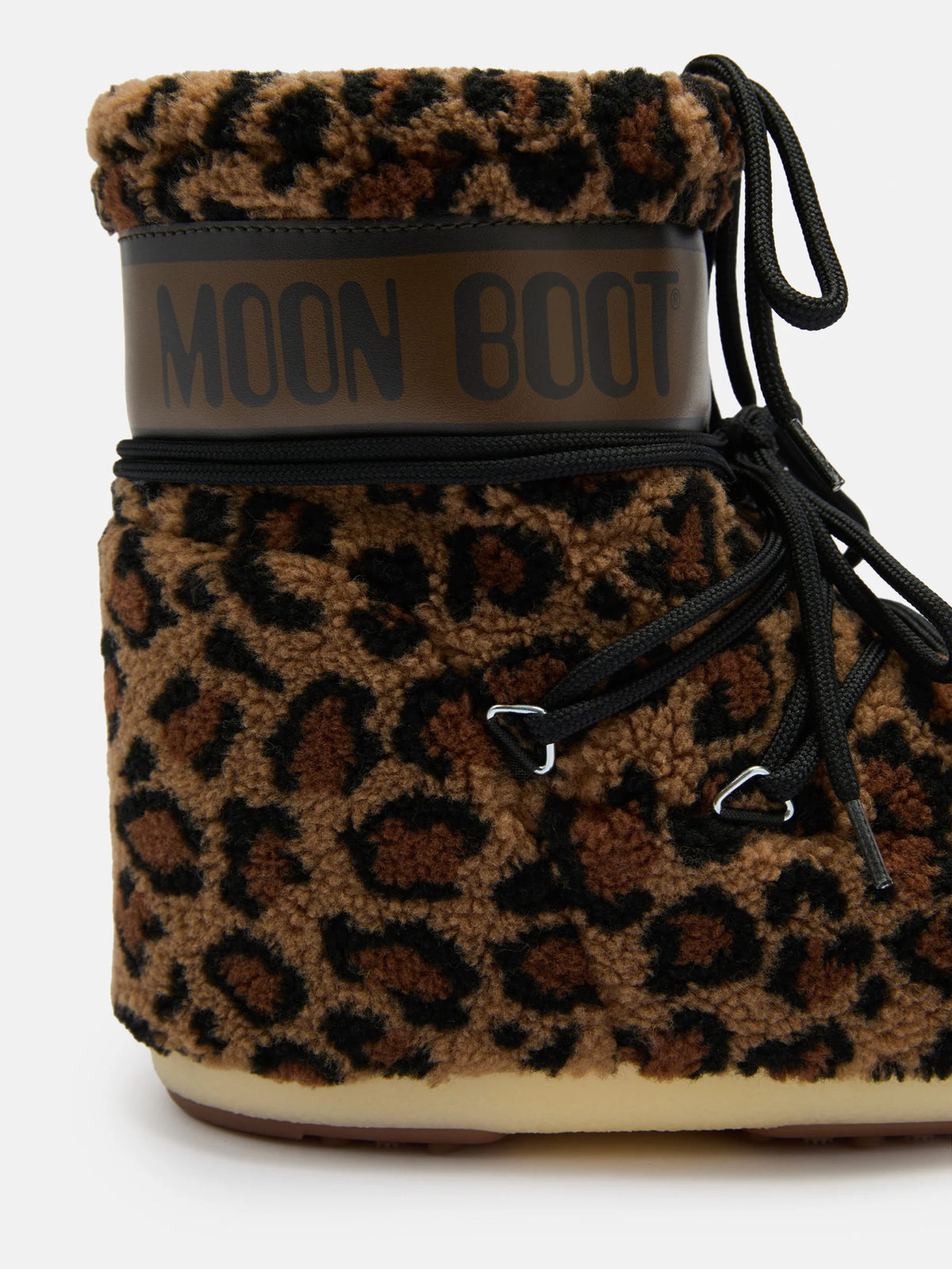 MOON BOOT Stivale Donna ICON LOW FLEECE LEO-Cognac/Cocoa