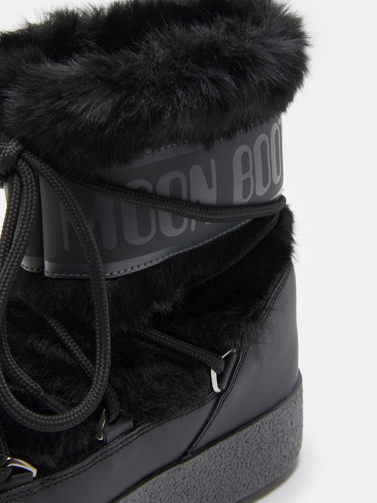 MOON BOOT Stivale Donna LTRACK LOW FAUX FUR-Black