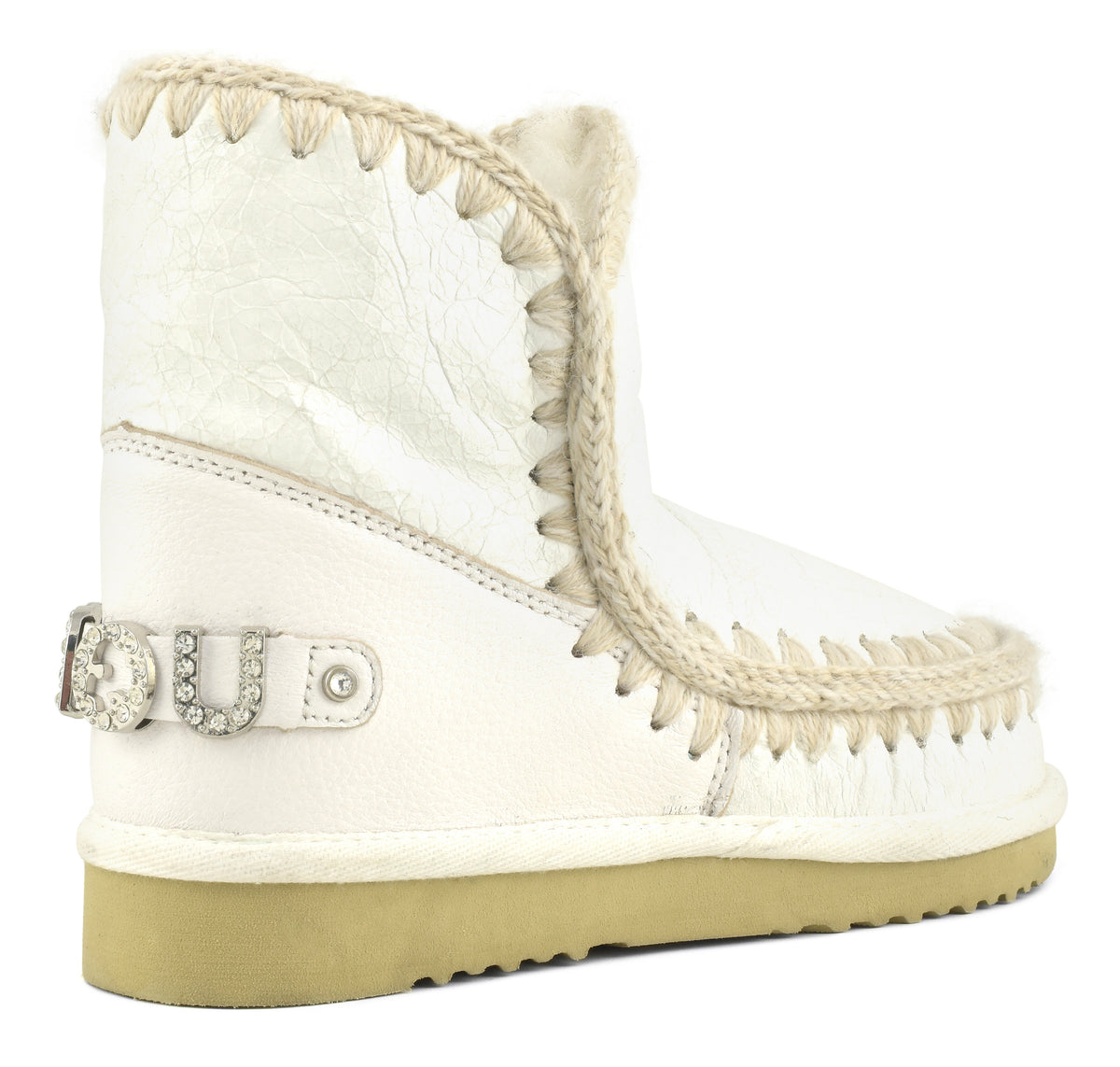 MOU Stivaletto Donna ESKIMO 18 RHINESTONES Logo-Waxi White