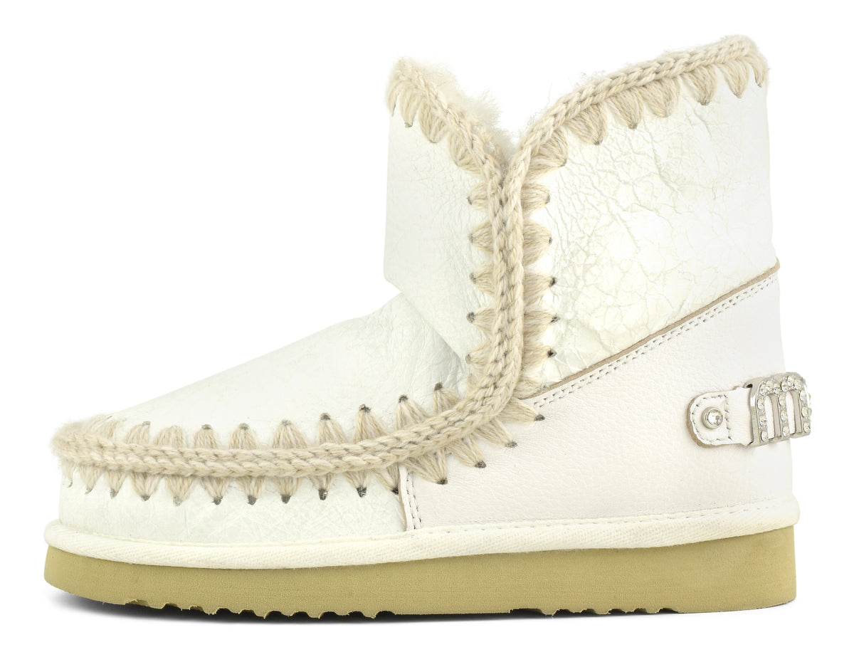 MOU Stivaletto Donna ESKIMO 18 RHINESTONES Logo-Waxi White