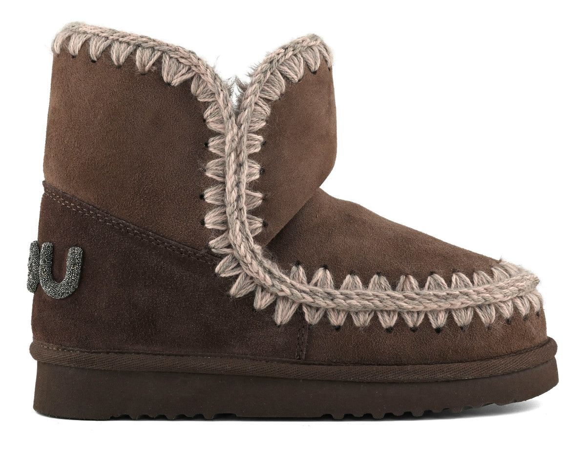 MOU Stivaletto Donna Eskimo 18 Glitter Logo-Brown Pepper