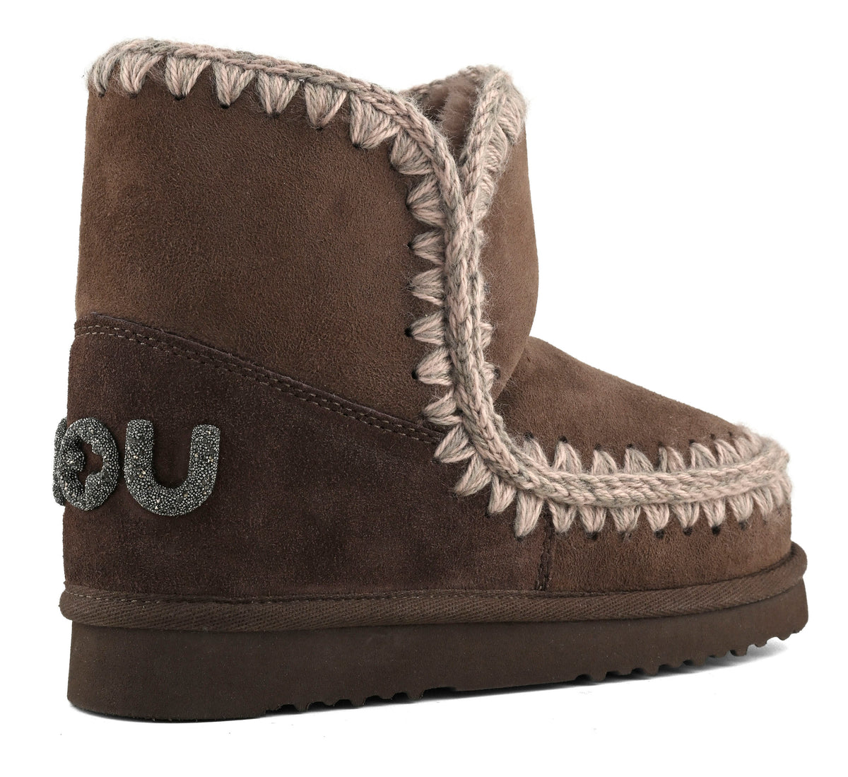 MOU Stivaletto Donna Eskimo 18 Glitter Logo-Brown Pepper