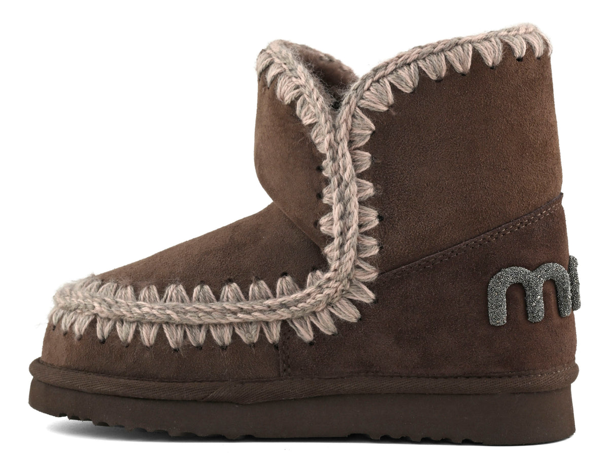 MOU Stivaletto Donna Eskimo 18 Glitter Logo-Brown Pepper