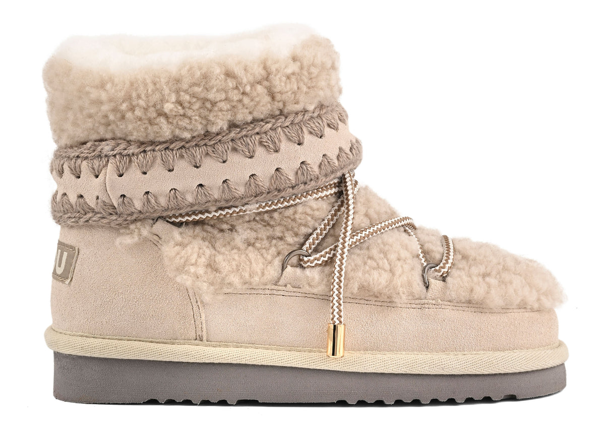 MOU Stivaletto Donna ESKIMO 18 CURLY SHEEPSKIN-Chalk