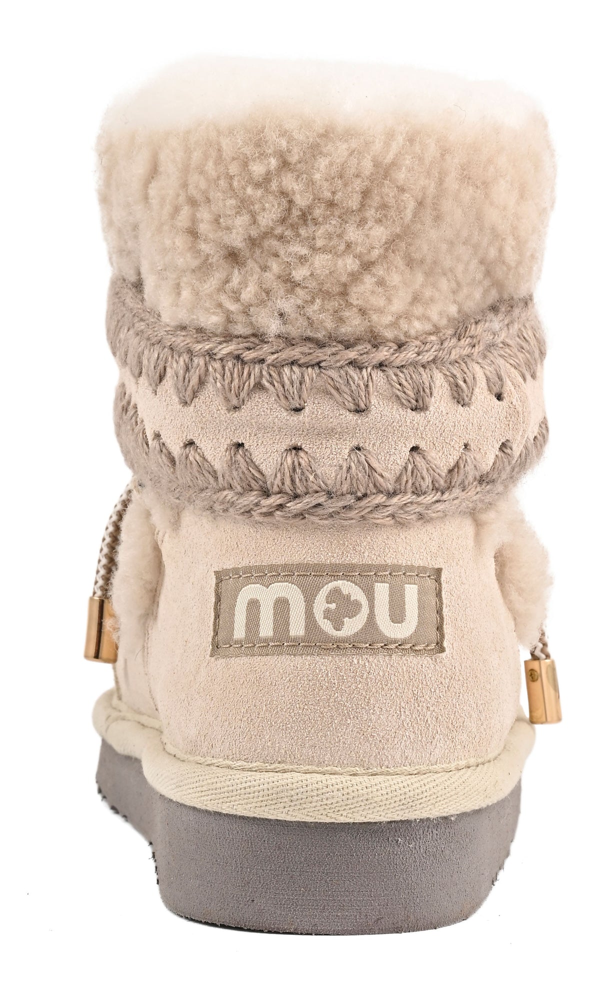 MOU Stivaletto Donna ESKIMO 18 CURLY SHEEPSKIN-Chalk