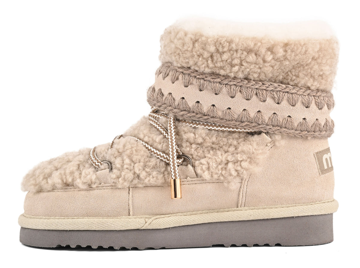 MOU Stivaletto Donna ESKIMO 18 CURLY SHEEPSKIN-Chalk