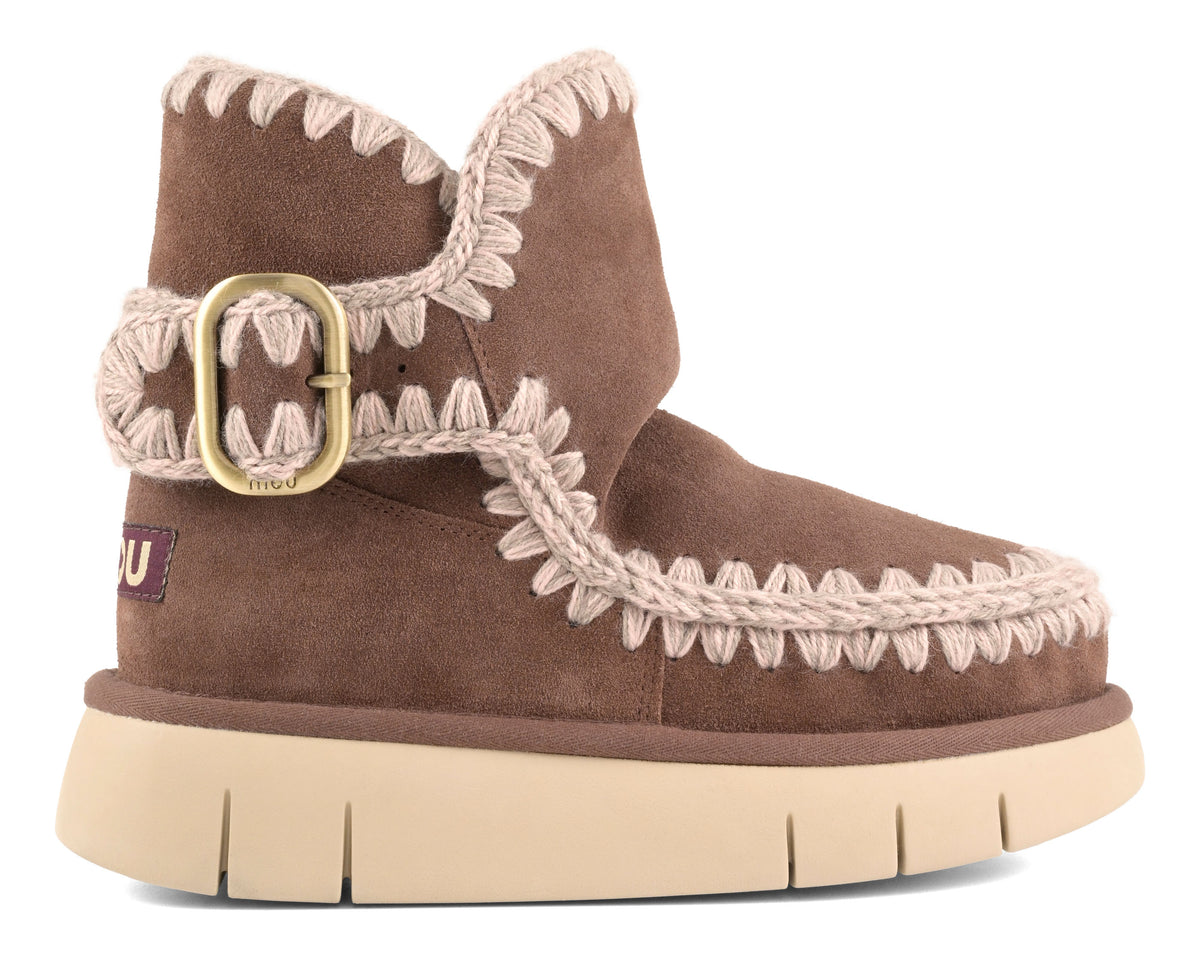 MOU Stivaletto Donna Bounce Boot Buckle Strap-Brown Pepper