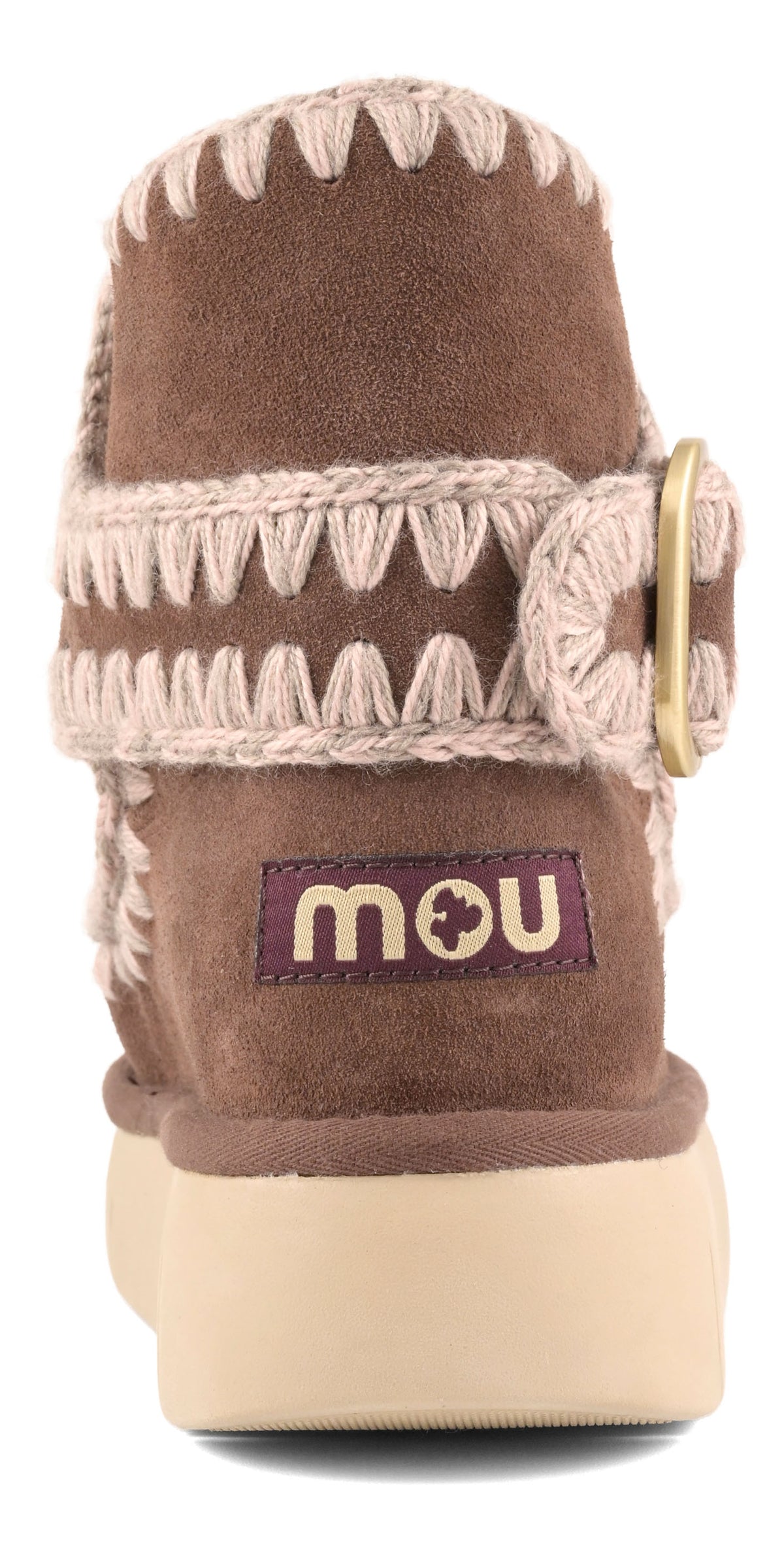 MOU Stivaletto Donna Bounce Boot Buckle Strap-Brown Pepper