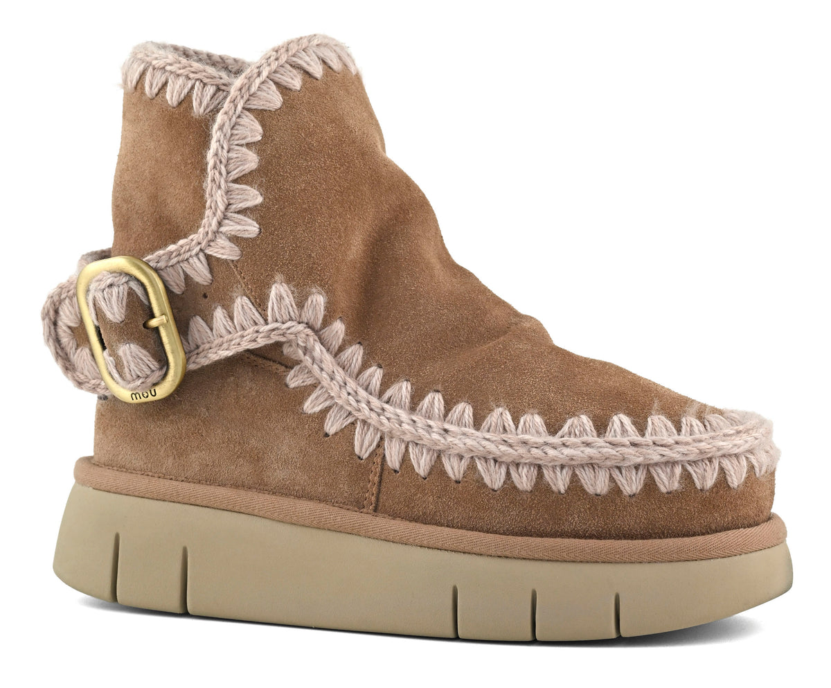 MOU Stivaletto Donna Bounce Boot Buckle Strap-Pink Brown